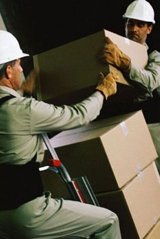 Man Carrying Boxes